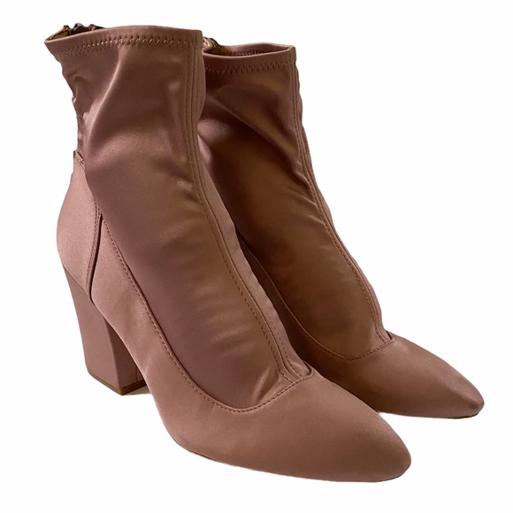 Nine West Shoes - Nine West Sterrao satin booties heels pink